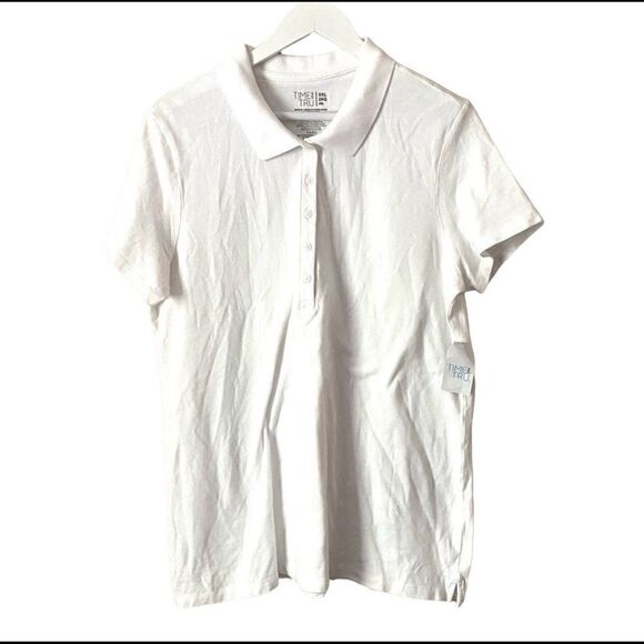 Time & Tru XXL white collared shirt button NWT - Picture 1 of 7